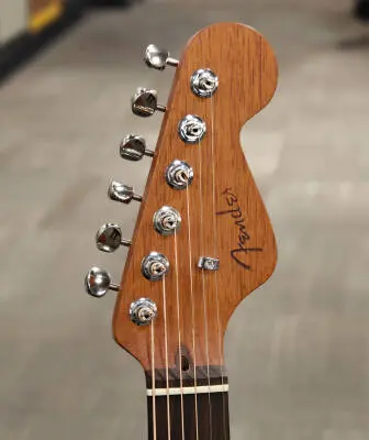 Fender - Highway Series Parlor Acoustic/Electric Guitar, Rosewood Fingerboard with Gigbag - Natural 2